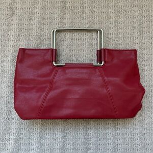 Le chateau Red faux leather geometric bag / Vintage & Y2K style